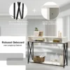 2 tier console tafel sofa tafel met open plank 120 x 23 x 79 cm zwart + wit 6
