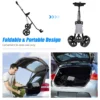 2 wiel golftrolley opvouwbare golftrolley met scorebord golf duwkar golfcaddy zwart 4