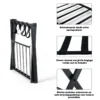 2 x bagagerek standaard dubbel laagse bagagehouder met schoenplank opvouwbare bagagerek houder zwart 6