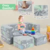 2 zits speelbank voor kinderen glow in the dark modulaire bank 3 in 1 opvouwbare bank machinewasbare molton hoes grijs 7