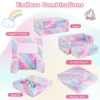 2 zits speelbank voor kinderen glow in the dark modulaire bank 3 in 1 opvouwbare bank machinewasbare molton hoes roze 5