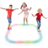 20 stuks stapelbare evenwichtsbalk voor kinderen met antislip glijders kinder balanceerblokken voor binnen buiten groen 1