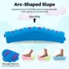 20 stuks stapelbare evenwichtsbalk voor kinderen met antislip glijders kinder balanceerblokken voor binnen buiten groen 4