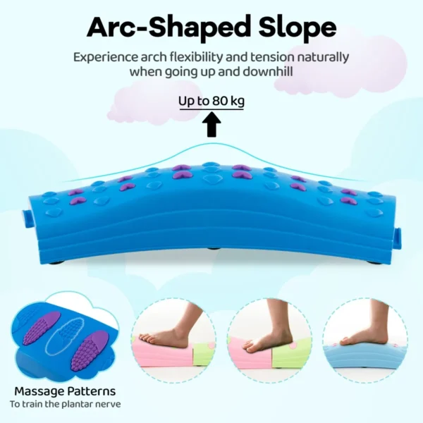 20 stuks stapelbare evenwichtsbalk voor kinderen met antislip glijders kinder balanceerblokken voor binnen buiten groen 4