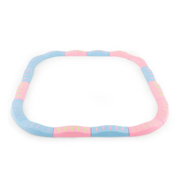20 stuks stapelbare evenwichtsbalk voor kinderen met antislip glijders kinder balanceerblokken voor binnen buiten roze 2