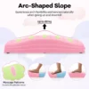 20 stuks stapelbare evenwichtsbalk voor kinderen met antislip glijders kinder balanceerblokken voor binnen buiten roze 4