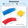 20 stuks stapelbare evenwichtsbalk voor kinderen met antislip glijders kinder balanceerblokken voor binnen en buiten 3