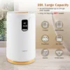 20l handdoekwarmer met led licht draagbare verwarmde handdoekemmer voor 2 extra grote handdoeken 0,5 24u timer wit 2