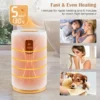 20l handdoekwarmer met led licht draagbare verwarmde handdoekemmer voor 2 extra grote handdoeken 0,5 24u timer wit 3
