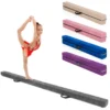 210 cm opvouwbare evenwichtsbalk draagbare vloer balans balk met handvatten extra stevig gymnastiek materiaal grijs 1