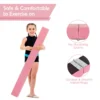 210 cm opvouwbare evenwichtsbalk draagbare vloer balans balk met handvatten extra stevig gymnastiek materiaal roze 4