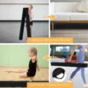 210 cm opvouwbare evenwichtsbalk draagbare vloer balans balk met handvatten extra stevig gymnastiek materiaal zwart 5