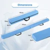 210 cm opvouwbare evenwichtsbalk schuimrubberen gymnastiekbalk met antislip basis voor kinderen draagbaar turntoestel blauw 3