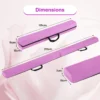 210 cm opvouwbare evenwichtsbalk schuimrubberen gymnastiekbalk met antislip basis voor kinderen draagbaar turntoestel paars 3