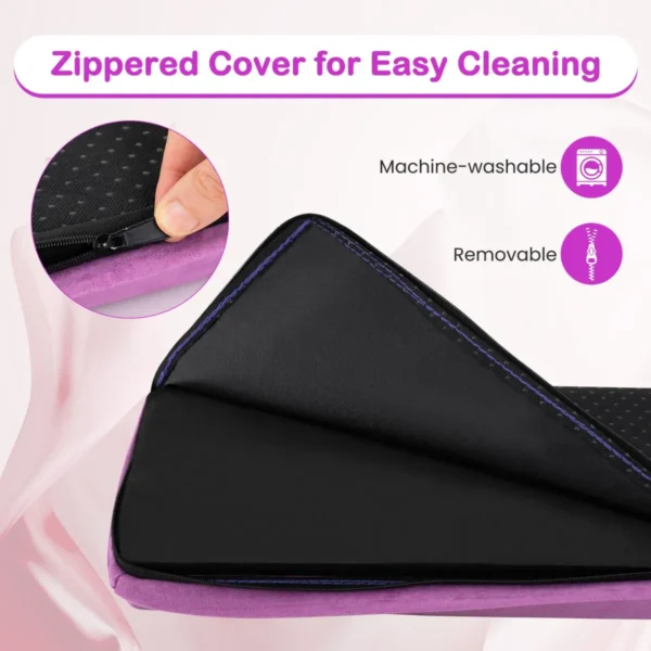 210 cm opvouwbare evenwichtsbalk schuimrubberen gymnastiekbalk met antislip basis voor kinderen draagbaar turntoestel paars 4