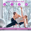 210 cm opvouwbare evenwichtsbalk schuimrubberen gymnastiekbalk met antislip basis voor kinderen draagbaar turntoestel paars 5