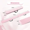 210 cm opvouwbare evenwichtsbalk schuimrubberen gymnastiekbalk met antislip basis voor kinderen draagbaar turntoestel roze 3