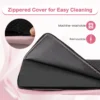 210 cm opvouwbare evenwichtsbalk schuimrubberen gymnastiekbalk met antislip basis voor kinderen draagbaar turntoestel roze 5