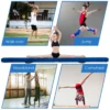 210 cm opvouwbare turnbalk evenwichtsbalk draagbare vloer balans balk met handvatten extra stevig gymnastiek materiaal blauw 3