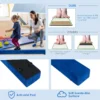 210 cm opvouwbare turnbalk evenwichtsbalk draagbare vloer balans balk met handvatten extra stevig gymnastiek materiaal blauw 6