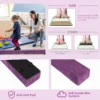 210 cm opvouwbare turnbalk evenwichtsbalk draagbare vloer balans balk met handvatten extra stevig gymnastiek materiaal paars 5