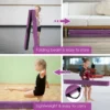 210 cm opvouwbare turnbalk evenwichtsbalk draagbare vloer balans balk met handvatten extra stevig gymnastiek materiaal paars 7