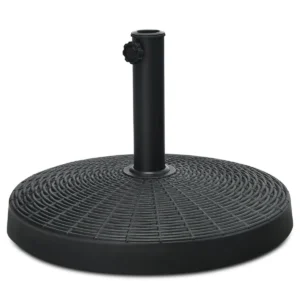 22kg ronde terrasparaplubak hars paraplubak met rotan ontwerp verstelbare knop waterdichte paraplubak eenvoudige montage 1