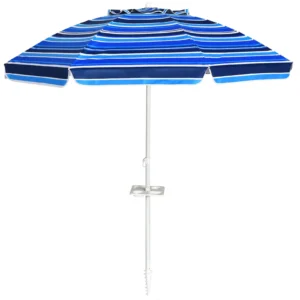 2,2m strandparaplu upf50 + zonbescherming draagbare parasol patioparaplu donkerblauw 1