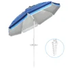 2,2m strandparaplu upf50 + zonbescherming draagbare parasol patioparaplu donkerblauw 2