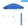 2,2m strandparaplu upf50 + zonbescherming draagbare parasol patioparaplu donkerblauw 5
