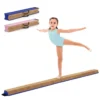 240 cm opvouwbare evenwichtsbalk draagbare turnbalk met zacht schuim & handgrepen voor kinderen thuis gymnastiek blauw 1