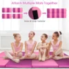240 x 120 x 5cm gymnastiek mat opvouwbare oefenmat met handvat afneembare kunstleeren hoes lichtgewicht tumbling mat roze 4