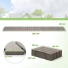 242 cm tuinpad voor buiten recht oprolbaar pad draadverbinding antislip oppervlak weerbestendig decoratief pad voor tuin erf strand 3