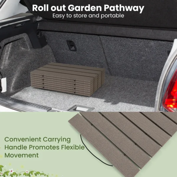 242 cm tuinpad voor buiten recht oprolbaar pad draadverbinding antislip oppervlak weerbestendig decoratief pad voor tuin erf strand 5