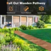 245 cm houten tuinpad recht weerbestendig buitenpad met staaldraad en antisliptextuur houten pad voor tuin binnenplaats aan zee 3