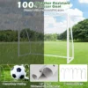 245 x 182 cm voetbaldoel weerbestendig voetbalnet & upvc frame met grondpennen en kegels voor training thuis en in de tuin 5