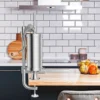 2,5kg worstvuller handmatig worstmachine van roestvrij staal worstmachine zilver worstpers met tafelklem worstspuit incl. 4 vulbuizen 7
