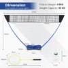 270 x 160 cm badmintonnet en racketset draagbare badmintonset 2 shuttlecocks premium net 2 rackets opbergdoos blauw 2