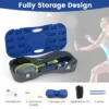 270 x 160 cm badmintonnet en racketset draagbare badmintonset 2 shuttlecocks premium net 2 rackets opbergdoos blauw 4