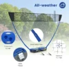 270 x 160 cm badmintonnet en racketset draagbare badmintonset 2 shuttlecocks premium net 2 rackets opbergdoos blauw 5