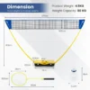 270 x 160 cm badmintonnet en racketset draagbare badmintonset 2 shuttlecocks premium net 2 rackets opbergdoos geel 2