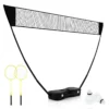 270 x 160 cm badmintonnet en racketset draagbare badmintonset 2 shuttlecocks premium net 2 rackets opbergdoos zwart 1
