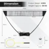 270 x 160 cm badmintonnet en racketset draagbare badmintonset 2 shuttlecocks premium net 2 rackets opbergdoos zwart 2