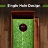 274 cm golf putting oefenmat golf puttingbaan met automatische balterugloop met 1 hole richtlijn 3 golfballen voor binnen/buiten gebruik 6
