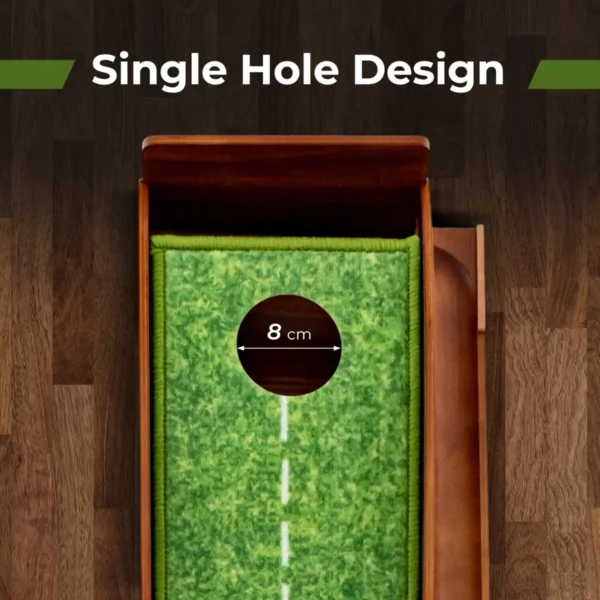 274 cm golf putting oefenmat golf puttingbaan met automatische balterugloop met 1 hole richtlijn 3 golfballen voor binnen/buiten gebruik 6