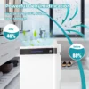 28,5l/dag mobiele luchtontvochtiger voor 35 m² stille luchtontvochtiger met 4 standen automatische of handmatige afvoer voor woningen 4