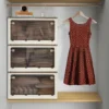292l plastic opbergdoos 3 opvouwbare opbergdozen met kleine wieltjes stapelbare doos voor speelgoed kleding wit 5