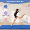 3 delige opvouwbare oefenmat antislip gymnastiekmat lichtgewicht draagbaar met 2 handgrepen 3 zijdig klittenband blauw 3