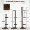 3 delige plantenstandaardset 4+5+6 lagen binnenplantenplanken bloemenhoekplanken met anti kantelvoorzieningen bruin 2
