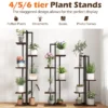 3 delige plantenstandaardset 4+5+6 lagen binnenplantenplanken bloemenhoekplanken met anti kantelvoorzieningen bruin 3